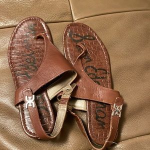 Sam Edelman 9.5/39.5 leather brown summer shoes